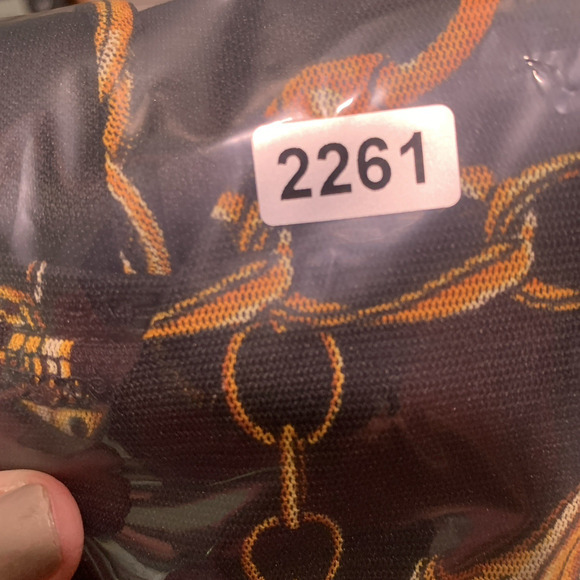 Womens Baroque Leopard Chain Print Bodysuit Sz M Y2K Mobwife Club Indie Luxury - Picture 13 of 13